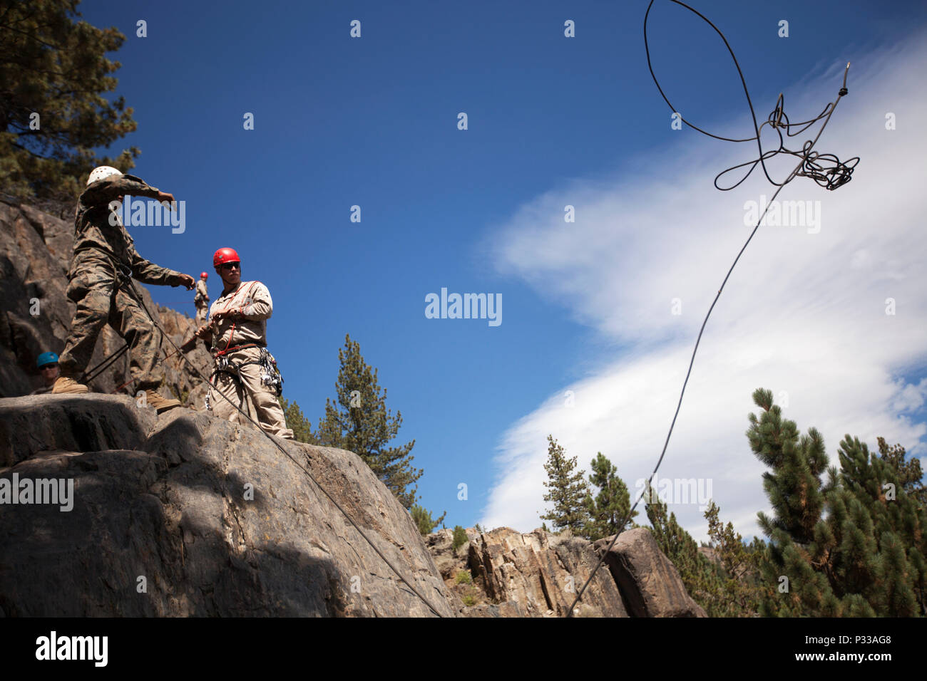 A Marine with 3rd Battalion, 8th Marine Regiment, prepares to self
