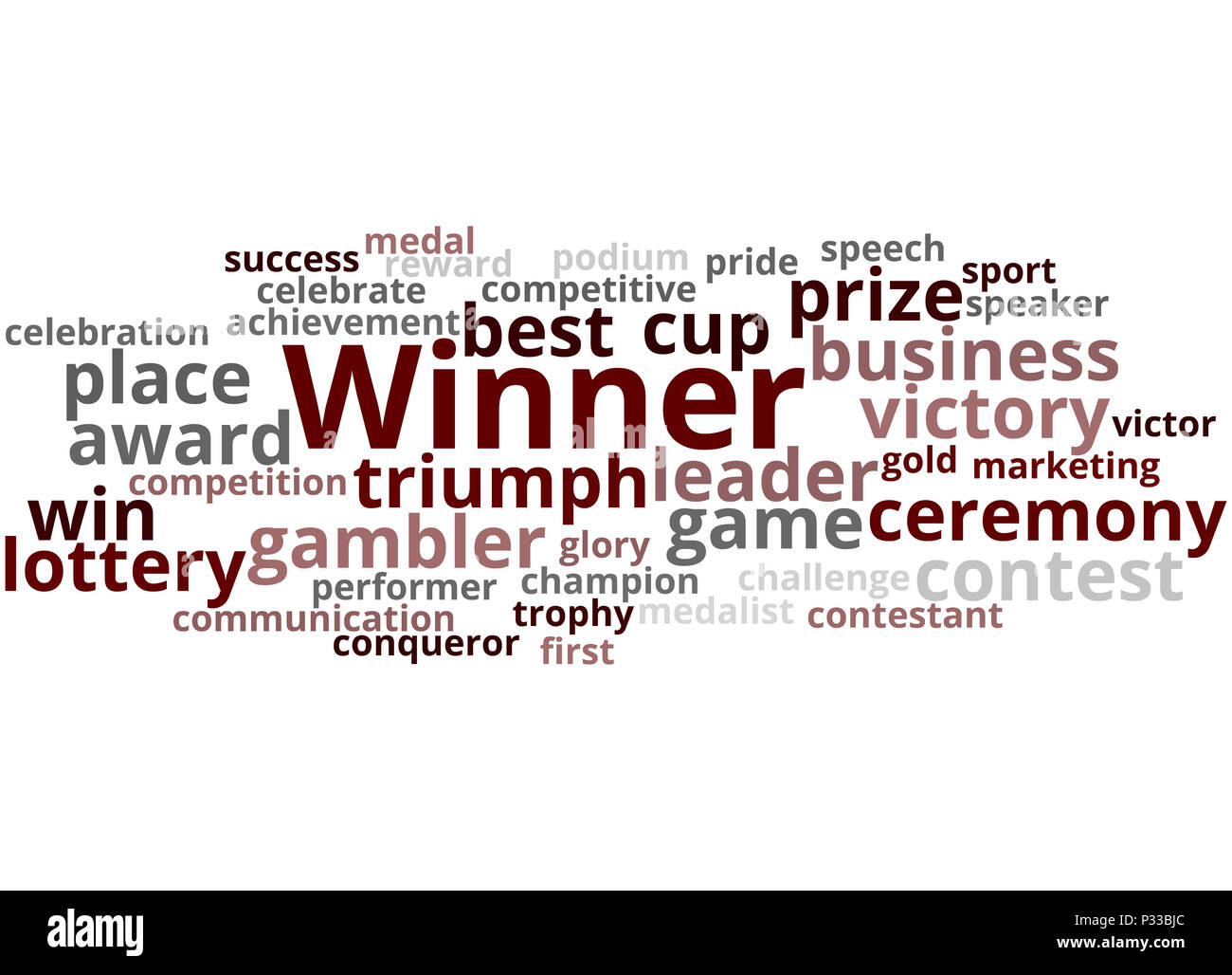 Winner, word cloud concept on white background Stock Photo Alamy