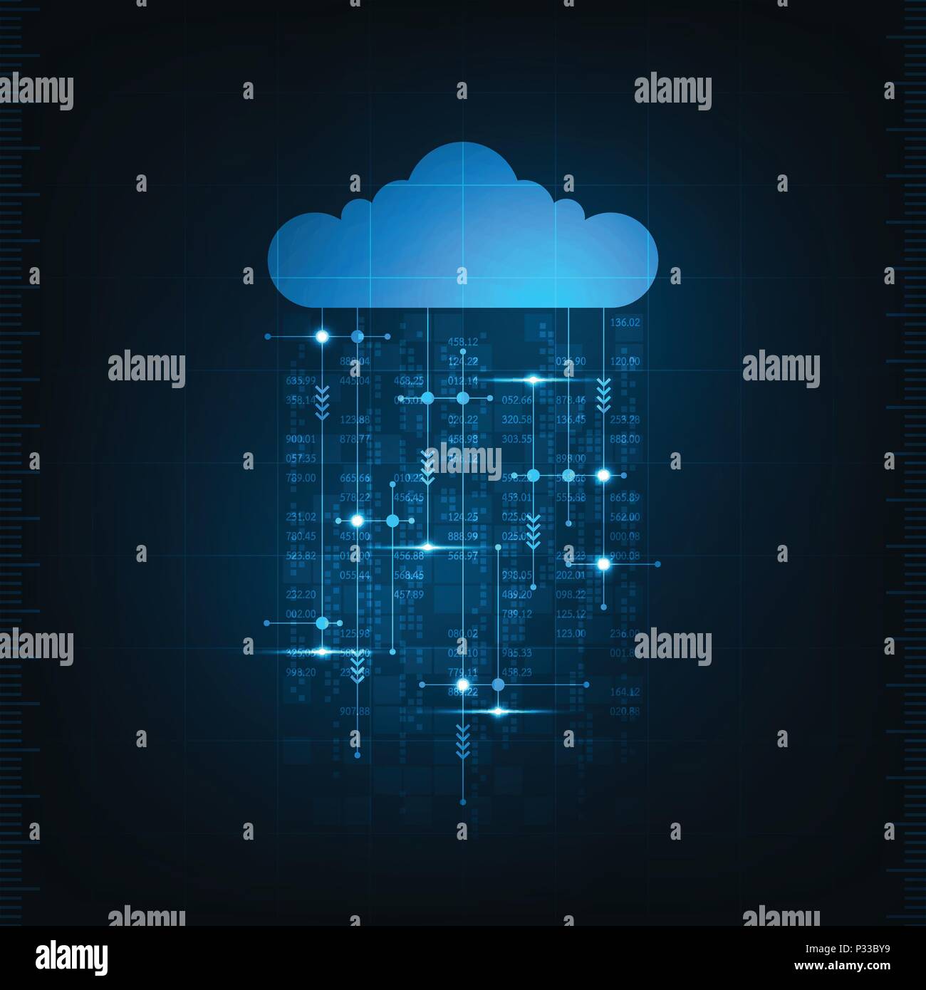 Cloud in the concept of communication. Stock Vector