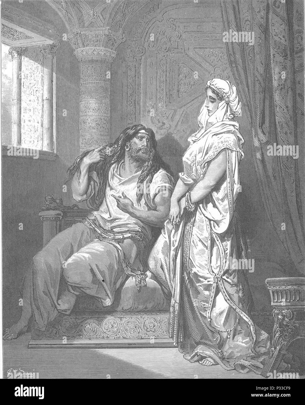 Samson and delilah Black and White Stock Photos & Images Alamy