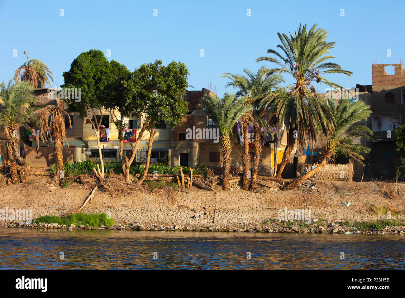 Village Along the Nile Stock Photo