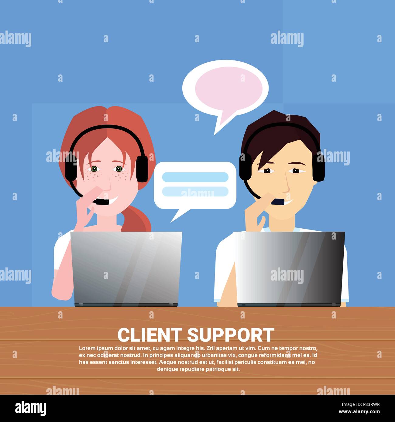 diverse call center headset agent client support online operator ...