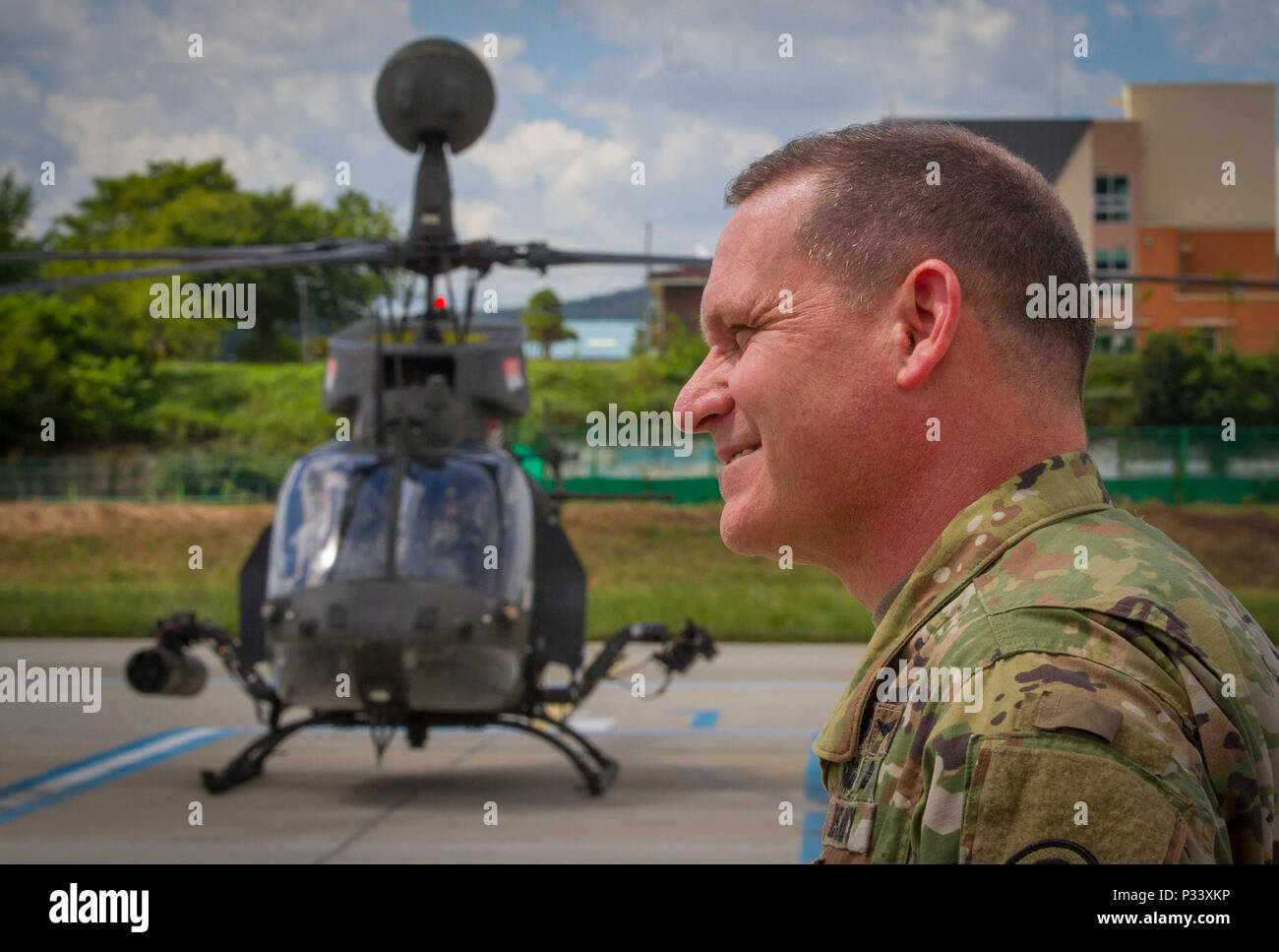 U S Army Col Michael Harvey Executive Officer To The Commanding General Of I Corps Watches A
