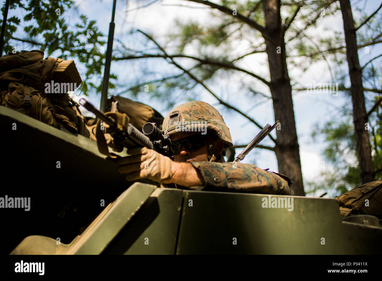 U.S. Marines with 2nd Light Armored Reconnaissance Battalion, Bravo
