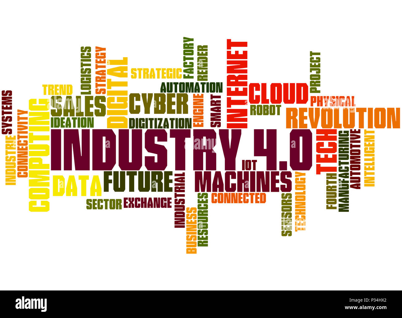 Industry 4 0 Word Cloud Concept On White Background Stock Photo Alamy