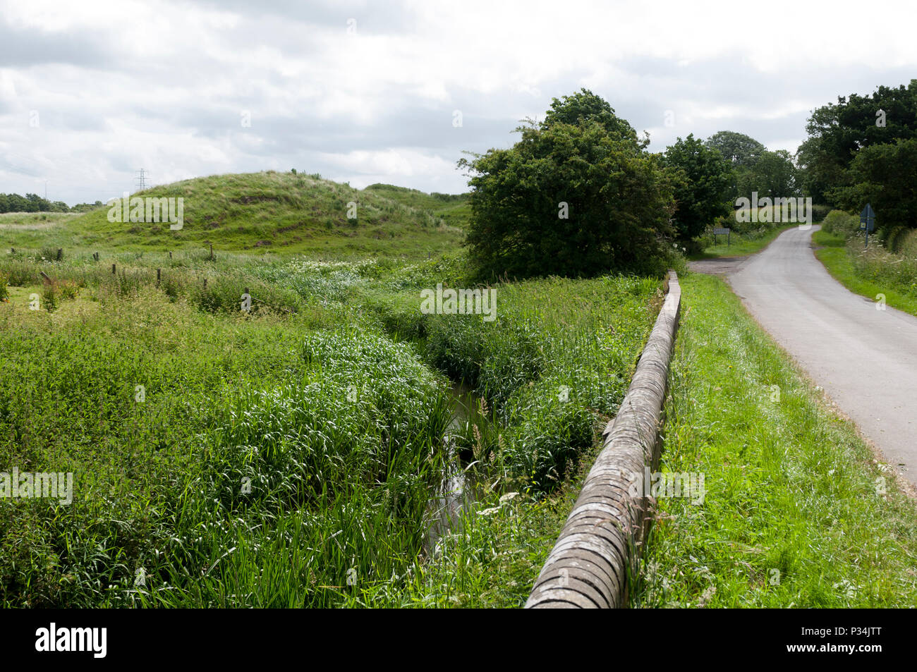 A view of the motte and bailey castle, Lilbourne, Northamptonshire, England, UK Stock Photo