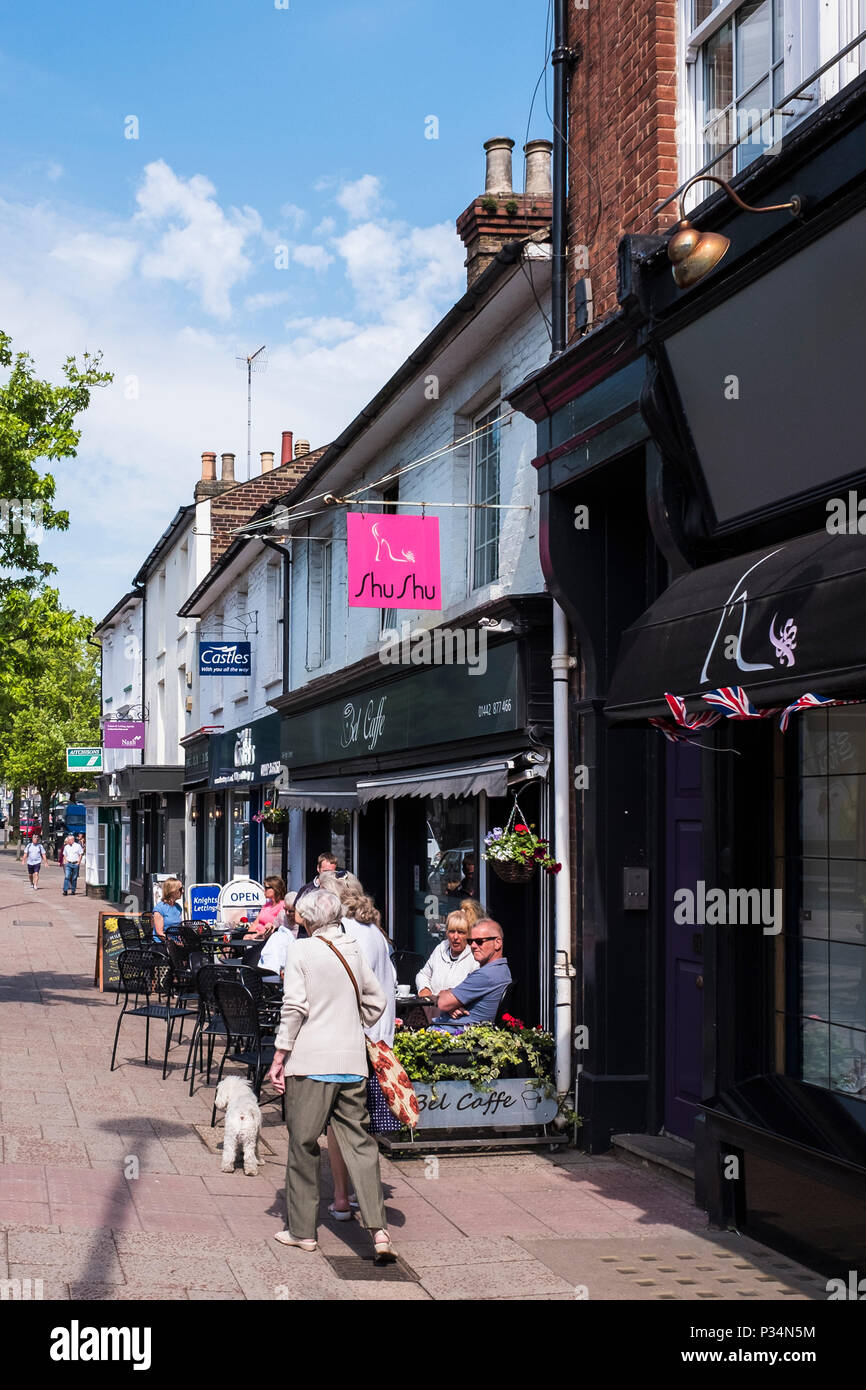 Berkhamsted is a small historic market town in the Chilterns, Hertfordshire, England, U.K. Stock Photo