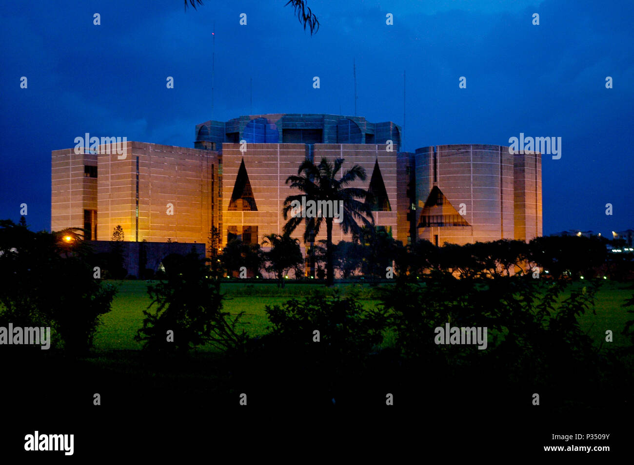 The National Assembly Building of Bangladesh or Jatiyo Sangsad Bhaban