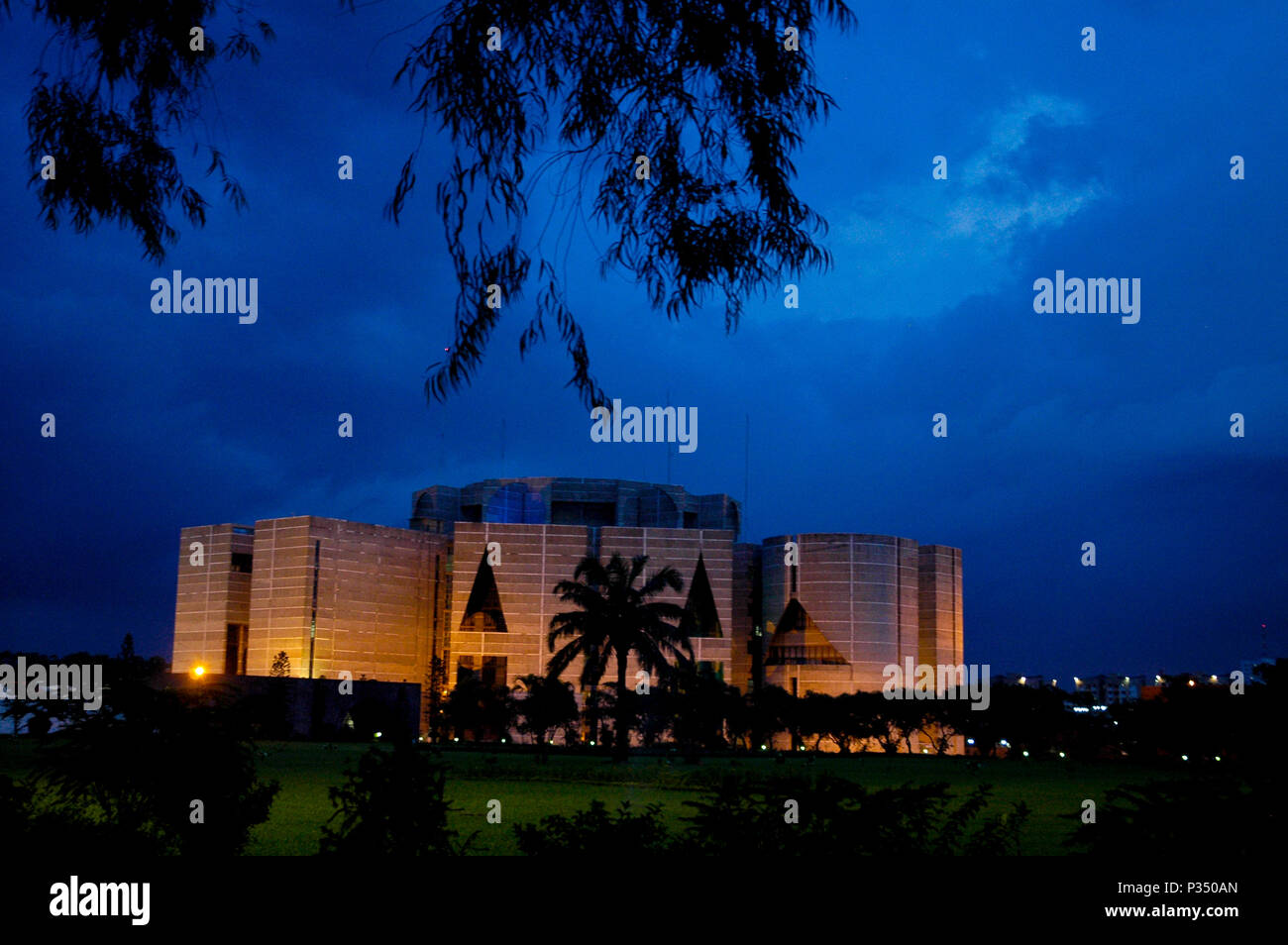 The National Assembly Building of Bangladesh or Jatiyo Sangsad Bhaban