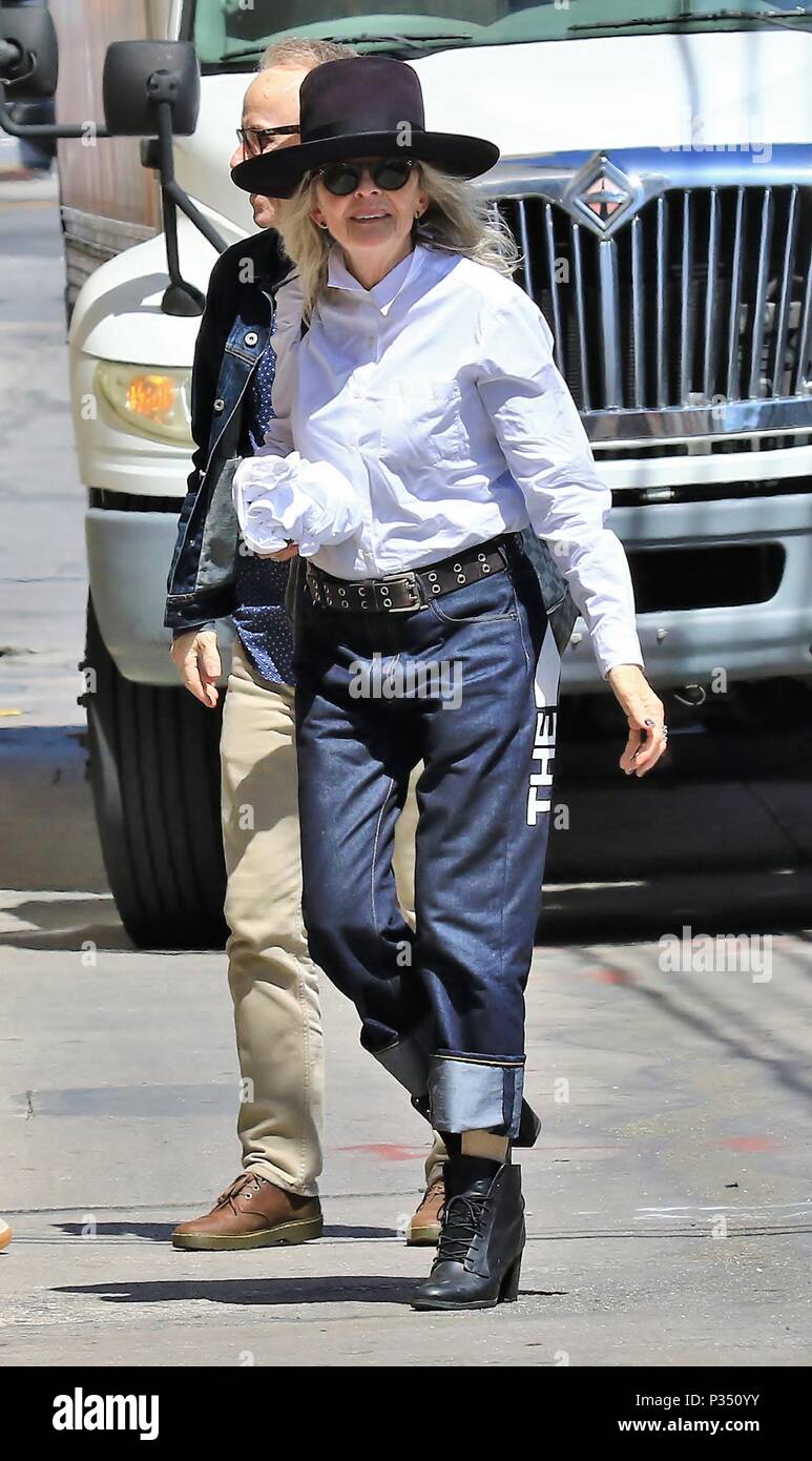 Diane Keaton at the Jimmy Kimmel Live! studios  Featuring: Diane Keaton Where: Hollywood, California, United States When: 16 May 2018 Credit: WENN.com Stock Photo