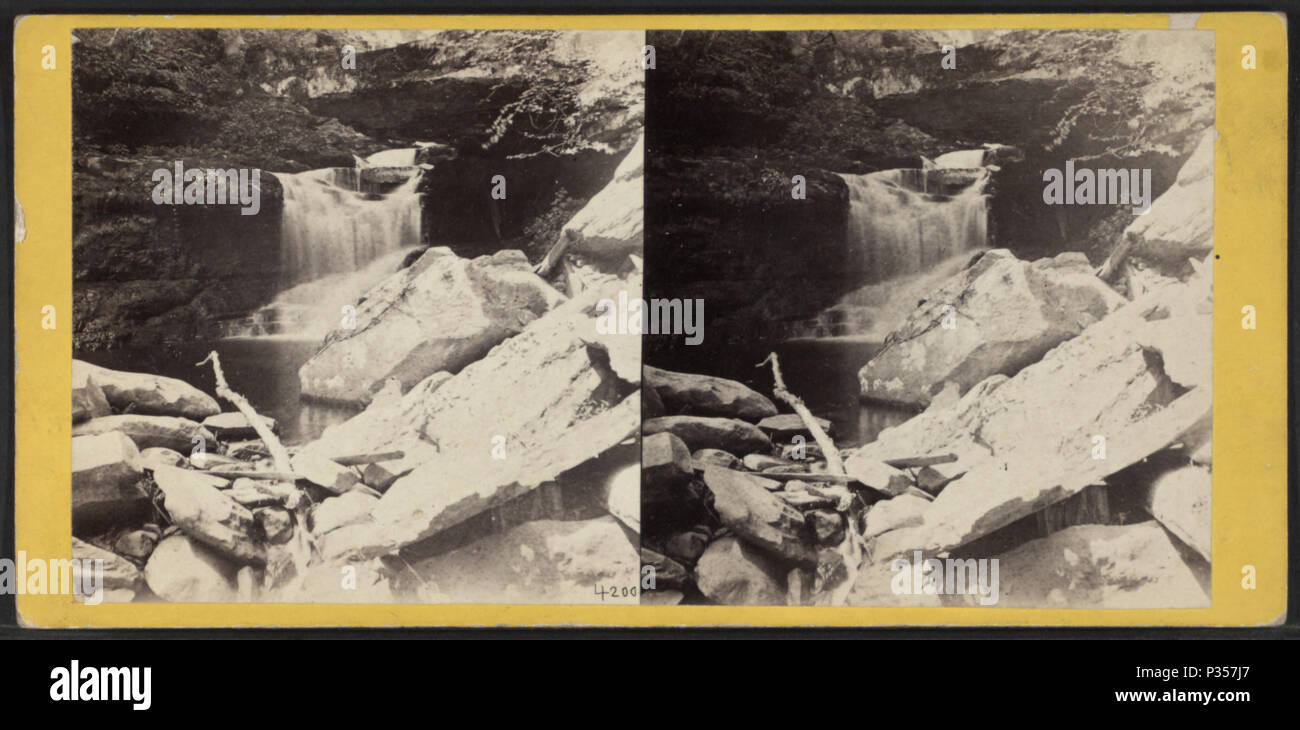 . Cascade and overhanging Rocks.  Coverage: [1863?-1880?]. Source Imprint: New York : E & H.T. Anthony, [1863?-1880?]. Digital item published 4-27-2006; updated 2-11-2009. 54 Cascade and overhanging Rocks, by E. &amp; H.T. Anthony (Firm) Stock Photo