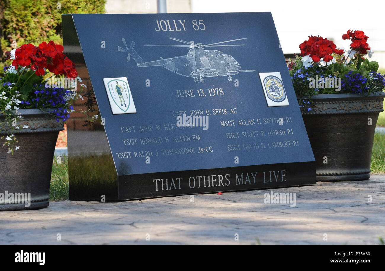 The Jolly 85 memorial stone in front of the VFW Post 1505, Keeseville