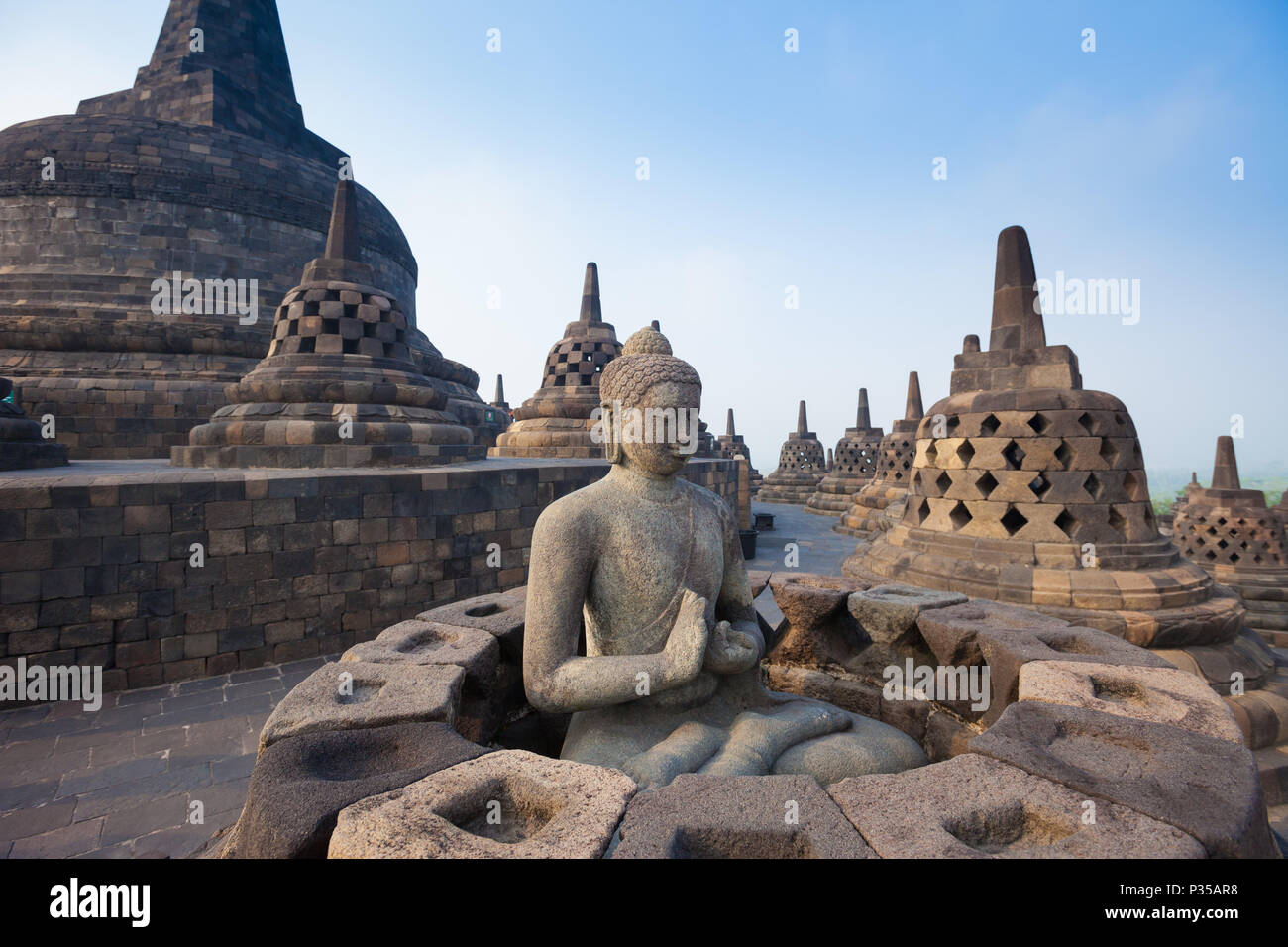 Buddha statue at Borobudur Temple, Java, Indonesia Stock Photo - Alamy