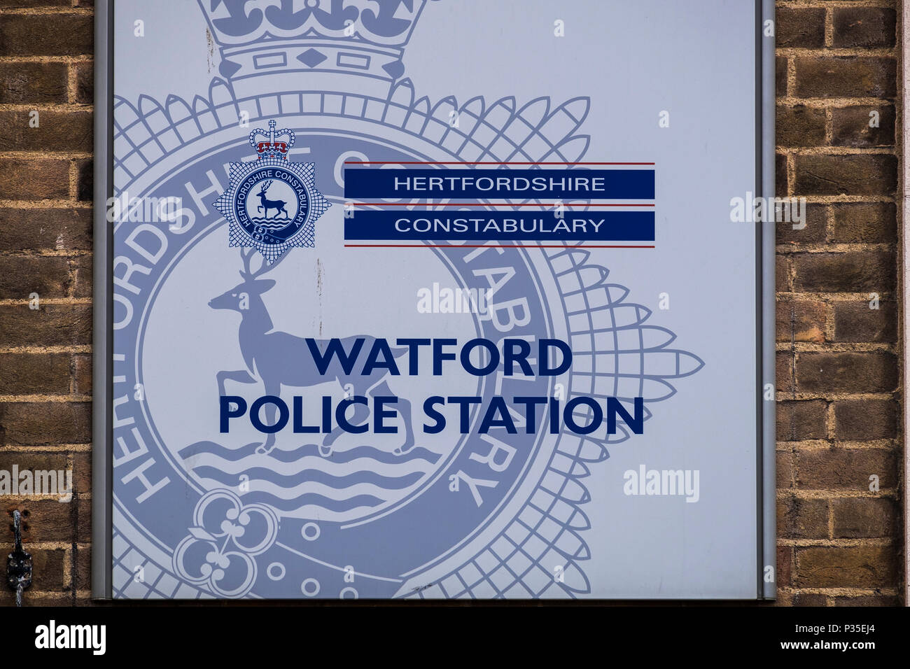 Watford police station on Shady Lane, Watford, Hertfordshire, England