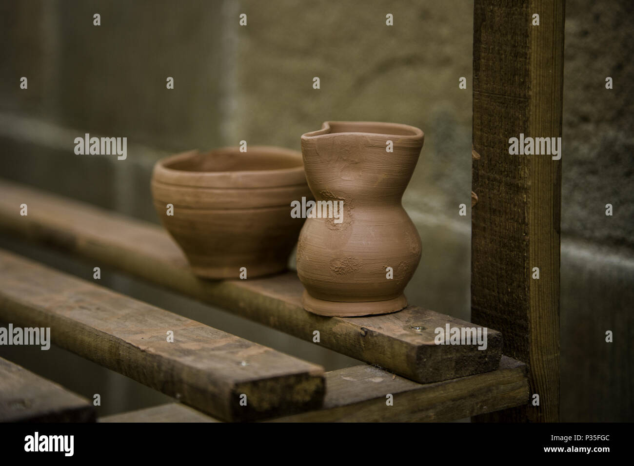 Artisan clay pots, traditional art detail Stock Photo Alamy
