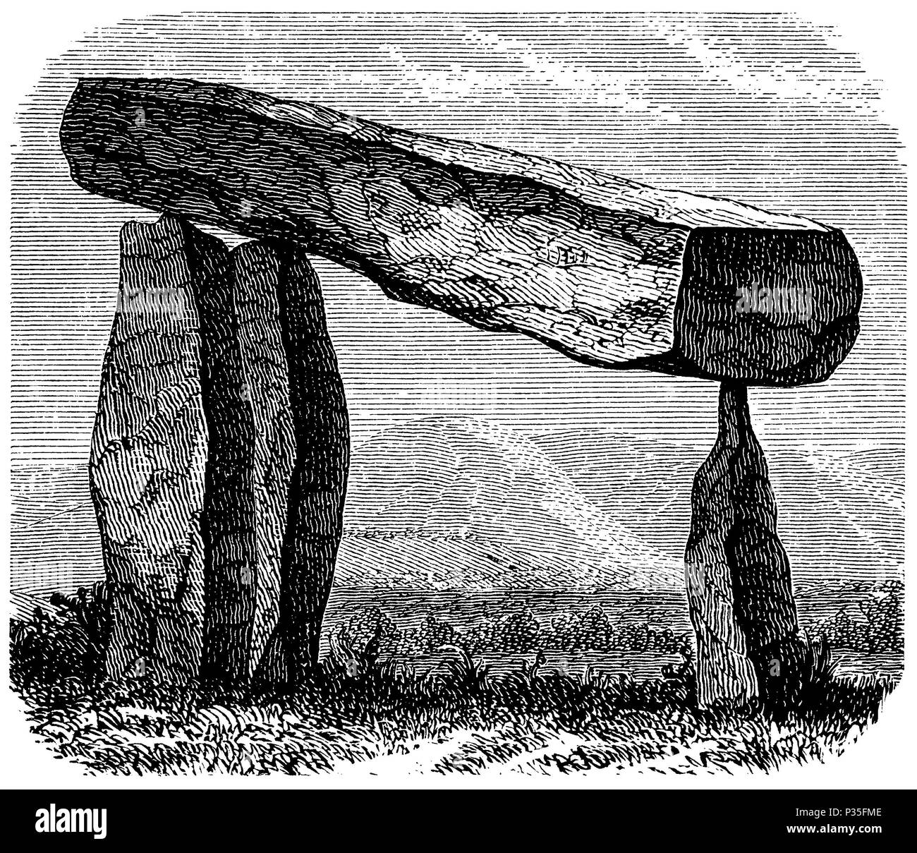 Dolmen at Castle Wellan in Ireland Stock Photo Alamy