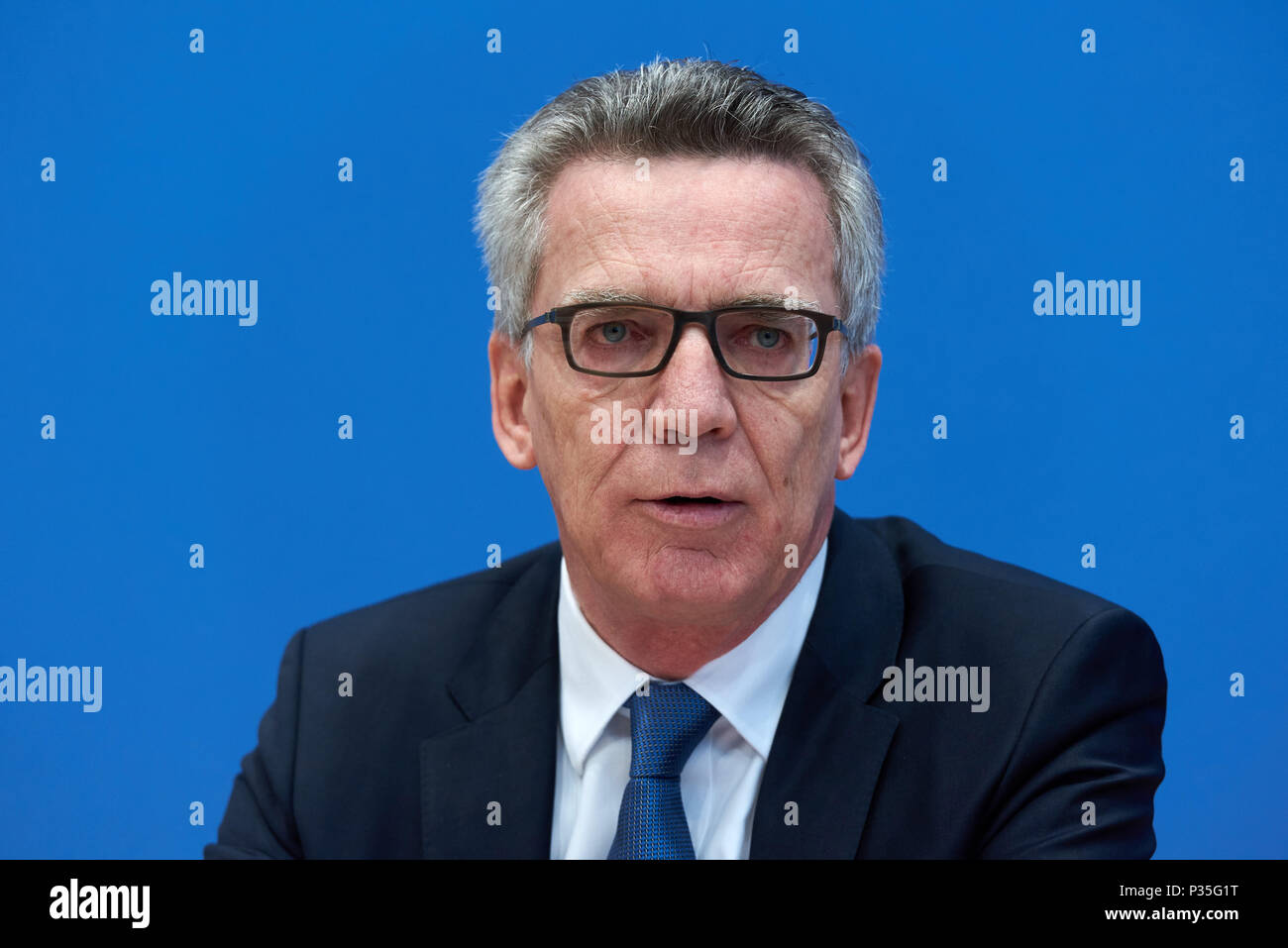 Berlin, Germany, Thomas de Maiziere, CDU, Federal Minister of the Interior Stock Photo