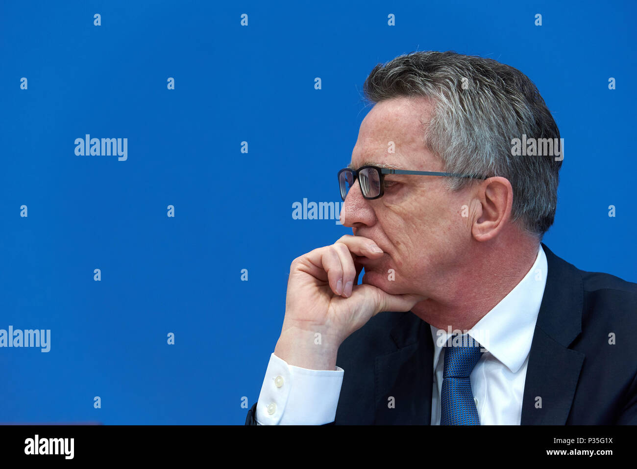 Berlin, Germany, Thomas de Maiziere, CDU, Federal Minister of the Interior Stock Photo