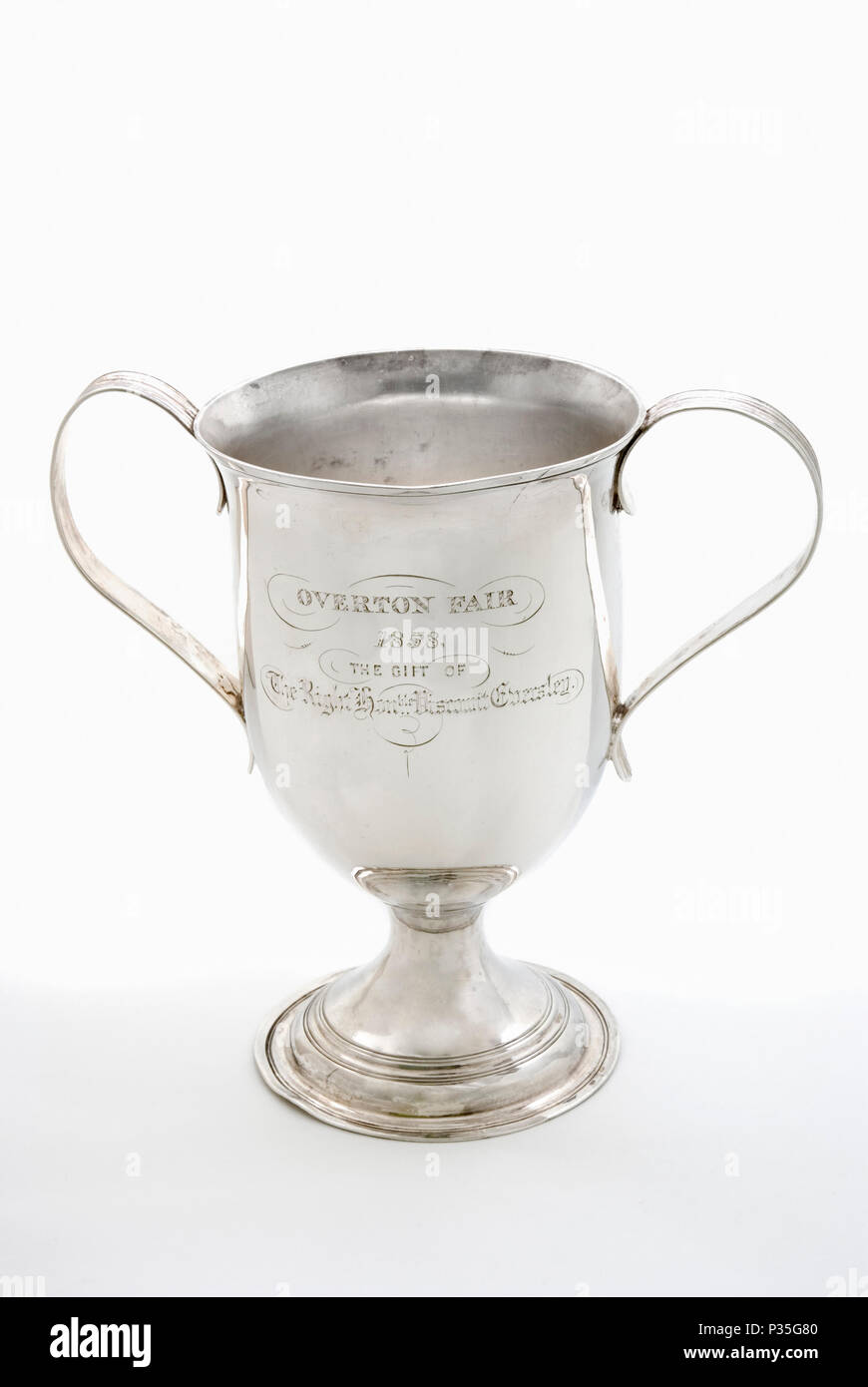 Overton Sheepfair Silver Cup 1858 Stock Photo