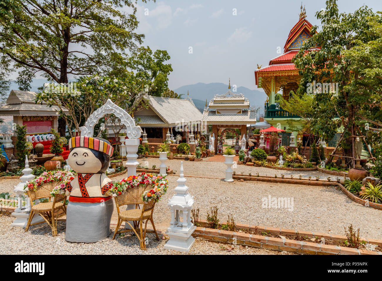 Wat Phra That Doi Wao, Scorpion Temple in Mae Sai, Chiang Rai province, Thailand Stock Photo