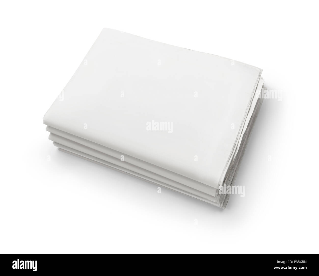 Blank Newspaper Isolated On White Background Blank Newspaper Isolated On White Background