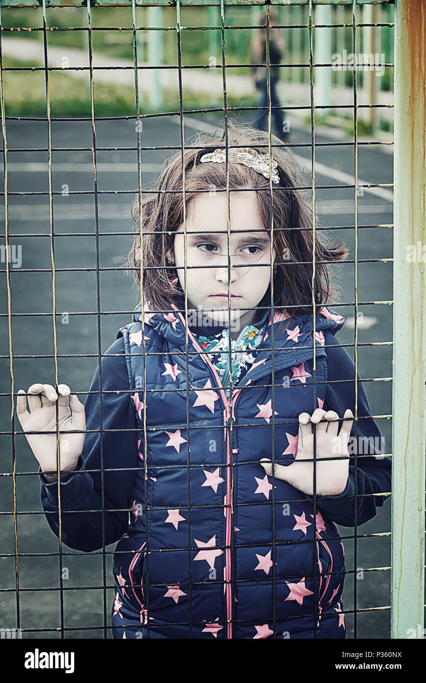 abandoned child, children without parents, social problems of the