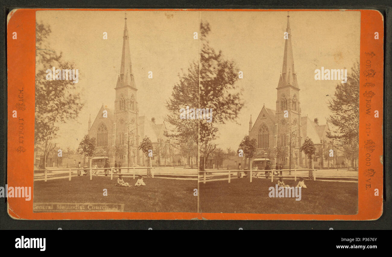 59 Central Methodist Church, from Robert N. Dennis collection of stereoscopic views Stock Photo