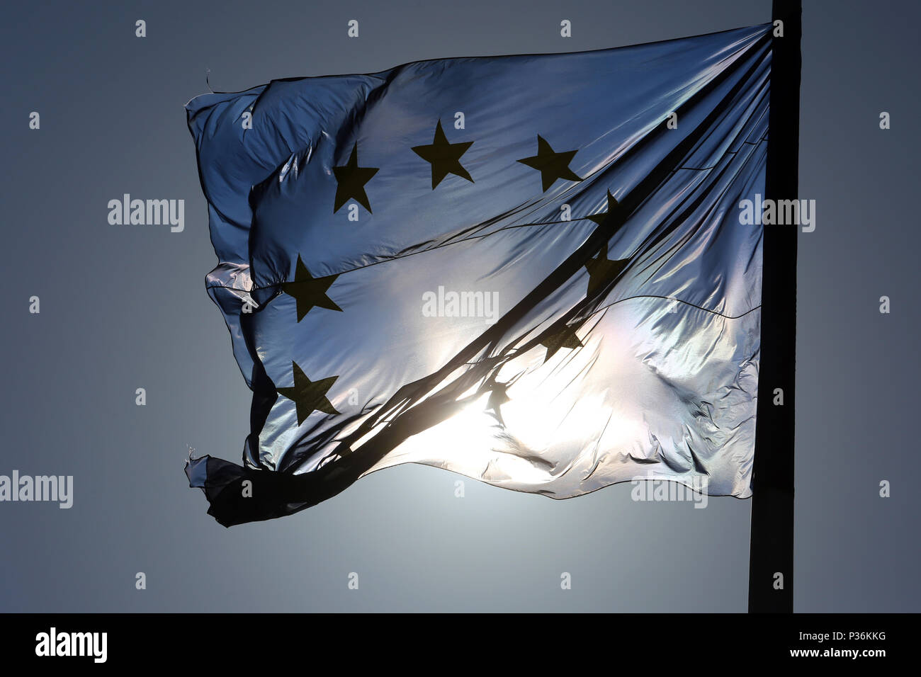 Berlin, Germany, European flag Stock Photo
