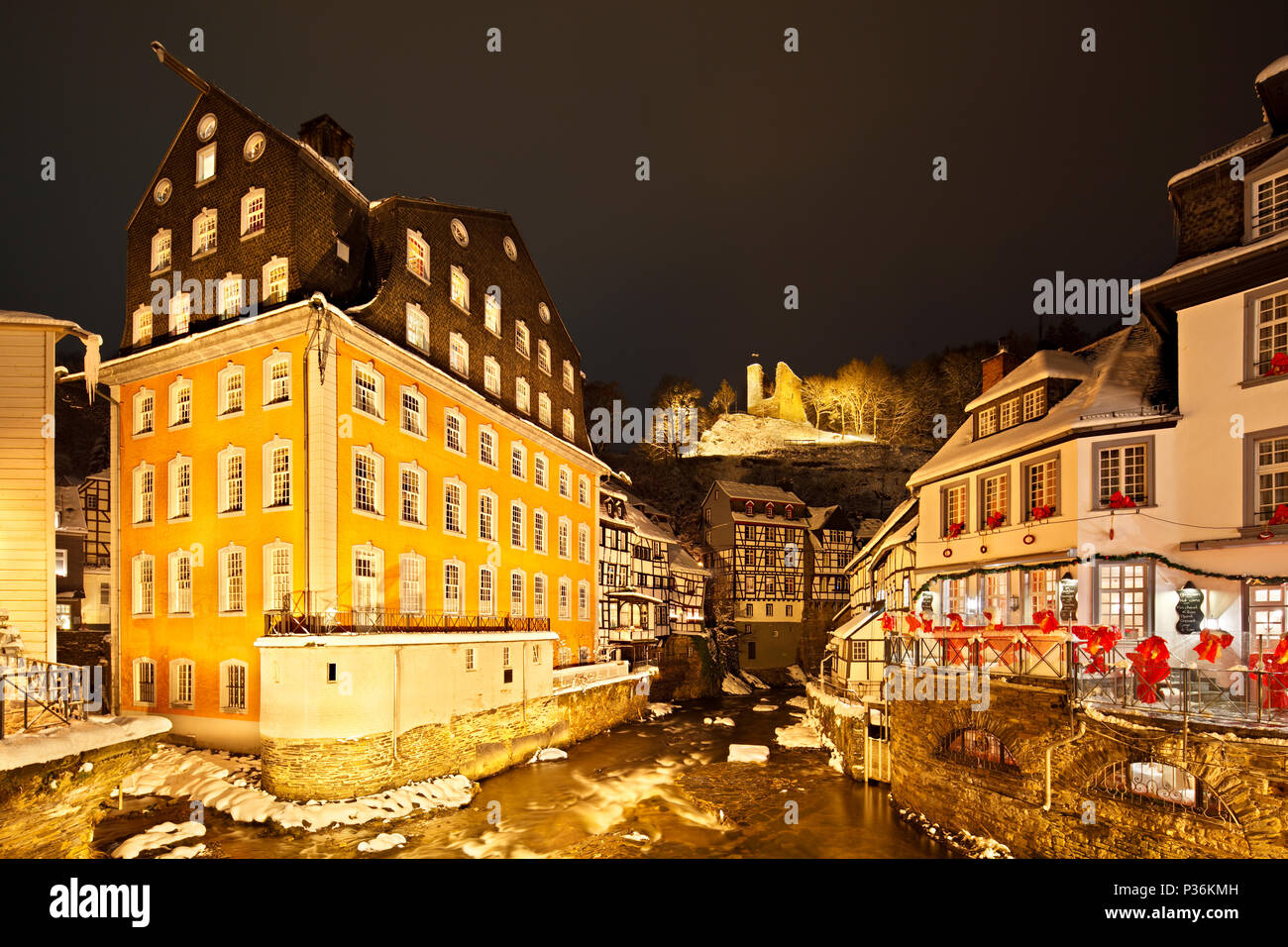 The Rur At The Red House Rotes Haus In The German Eifel Village