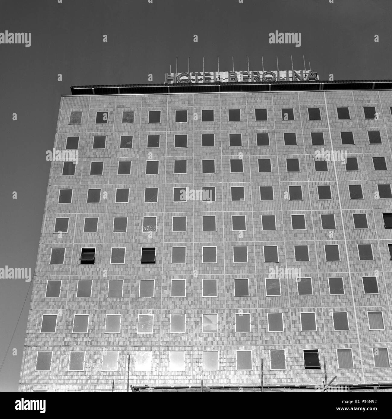 Berlin, GDR, the Hotel Berolina in Karl-Marx-Allee Stock Photo