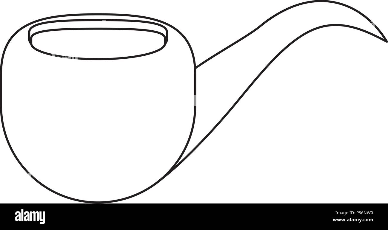 smoking pipe icon over white background, vector illustration Stock ...