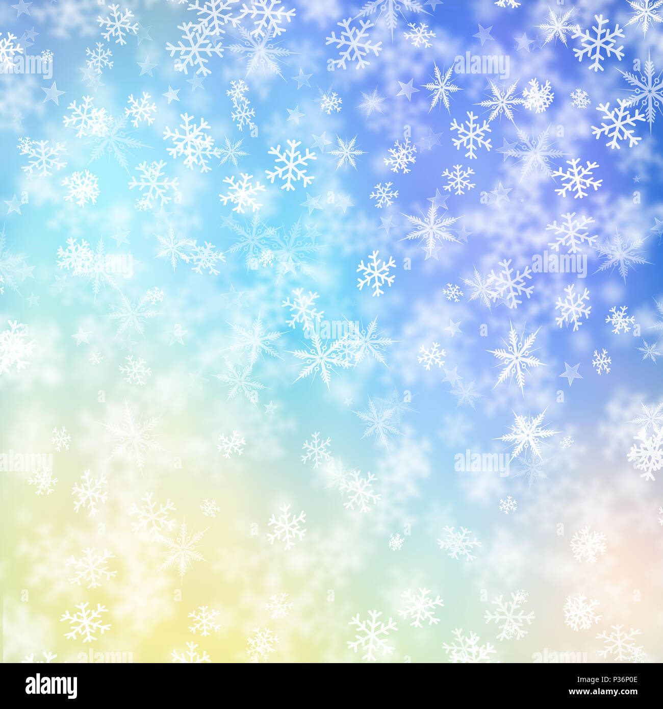 Christmas background of snowflakes and stars Stock Photo - Alamy