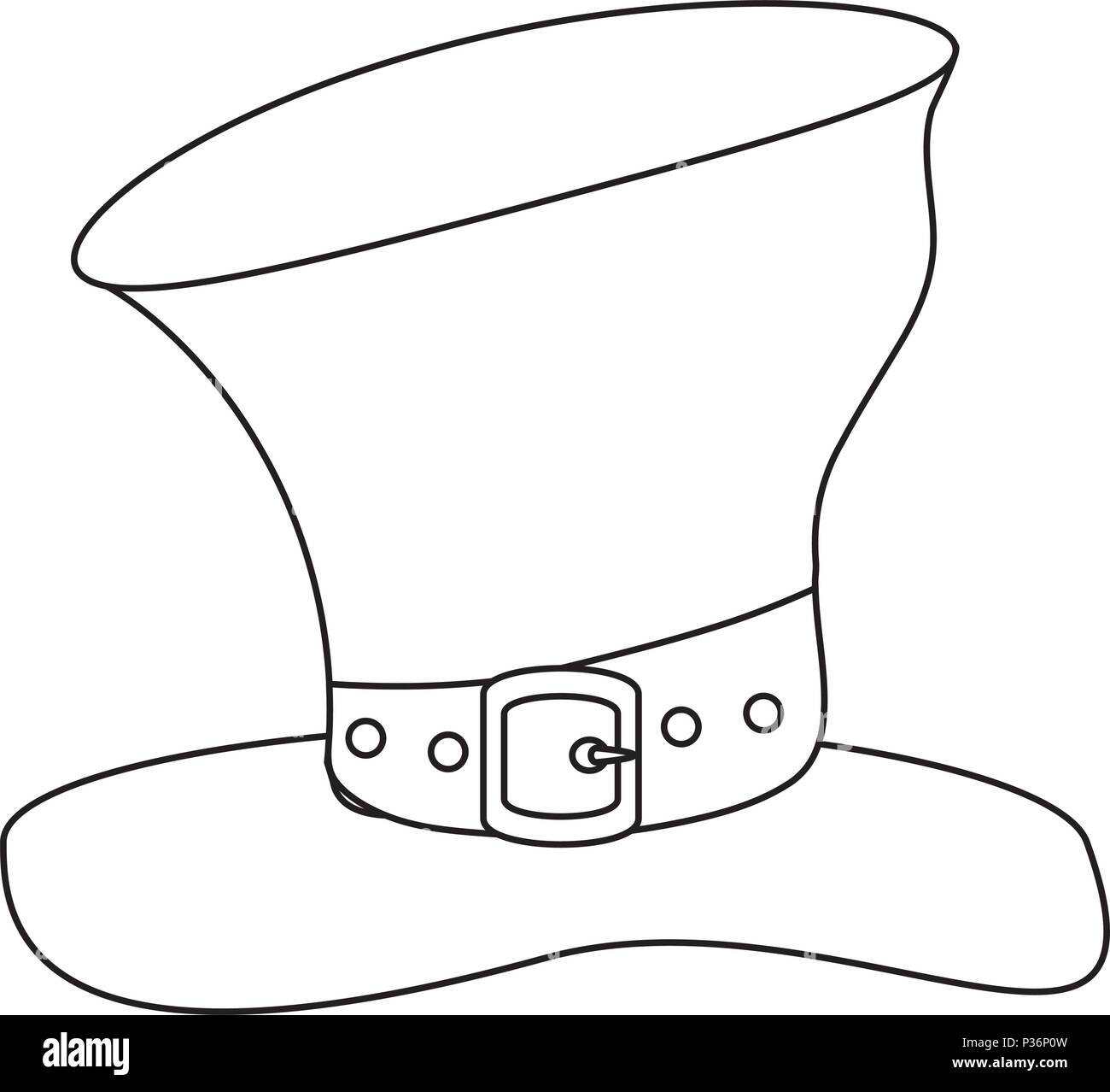 irish top hat iconover white background, vector illustration Stock ...