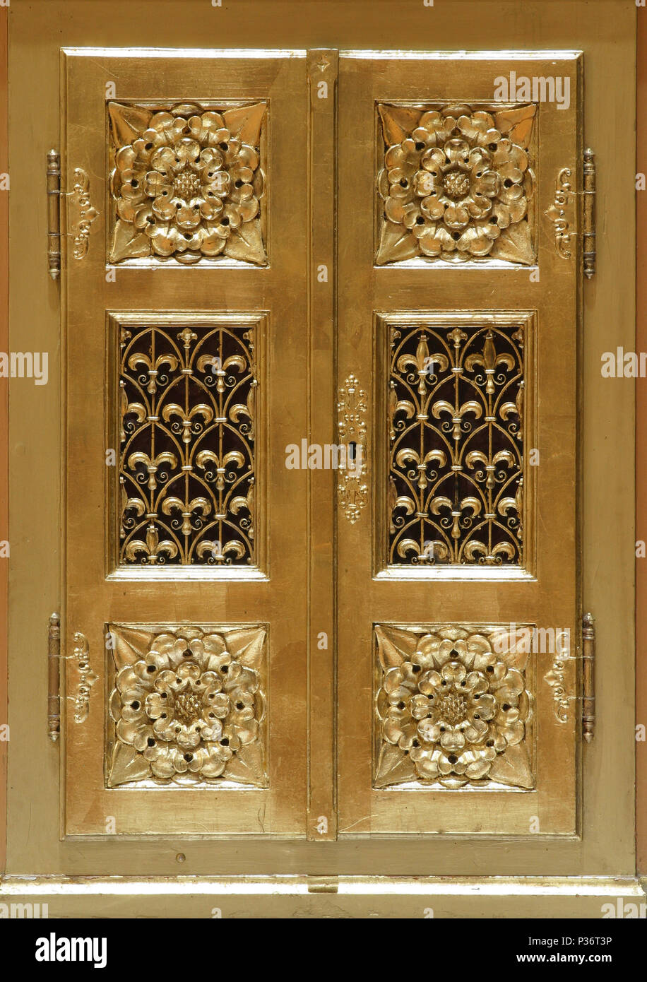 Door of Tabernacle on the altar of Virgin Mary in Zagreb cathedral Stock Photo