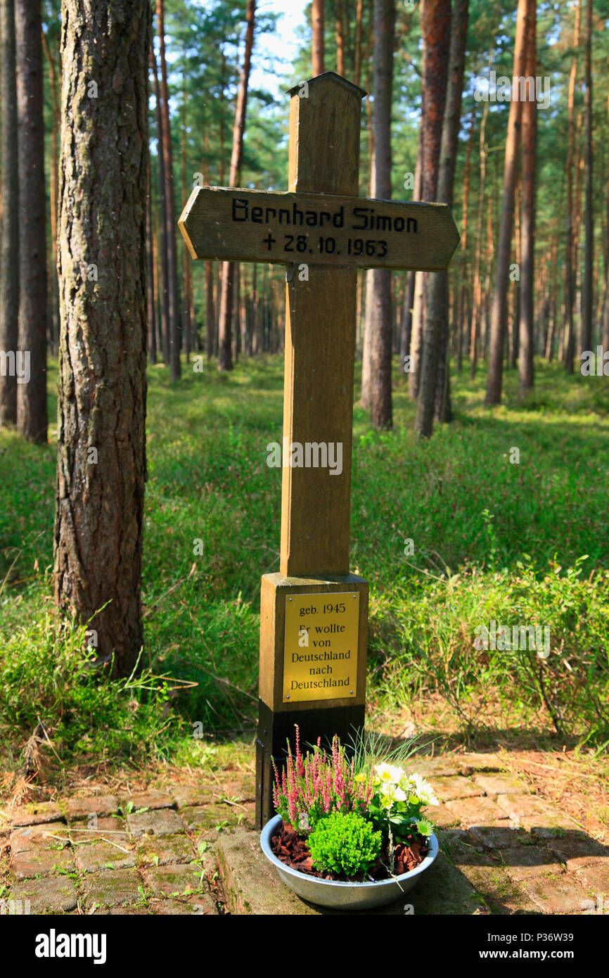 Wirler Spitze, former border to DDR (GDR), Ziemendorf, Altmark, Lower Saxony, Germany, Europe Stock Photo