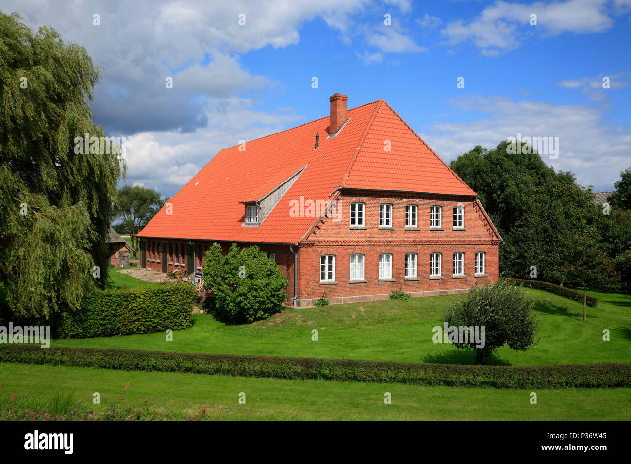 Farmers house in Konau, Amt Neuhaus, Lower Saxony, Germany Stock Photo