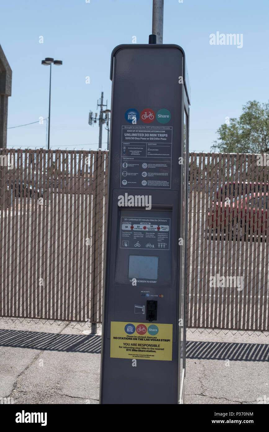 Pedal bike hire along the strip in Las Vegas Stock Photo Alamy