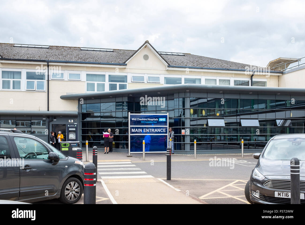 Main entrance to Leighton  hospital in Crewe Cheshire UK Stock Photo