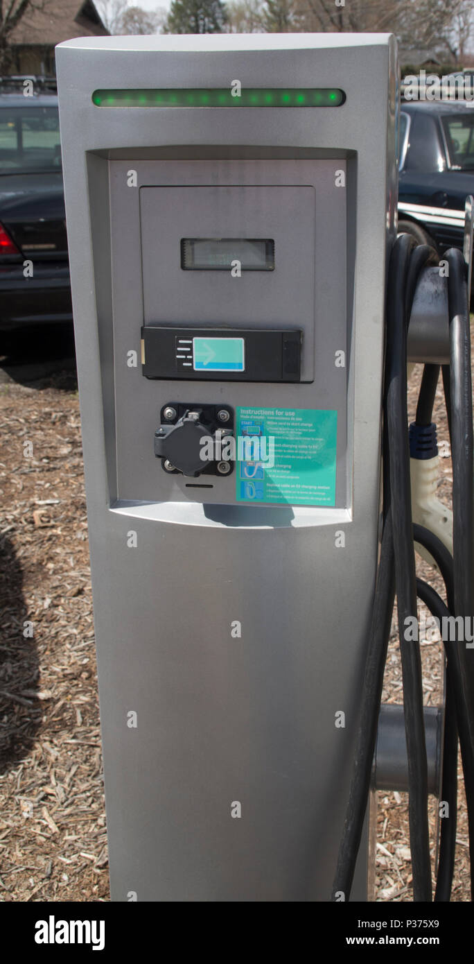 A charging station for electric vehicles stands ready for use in Black