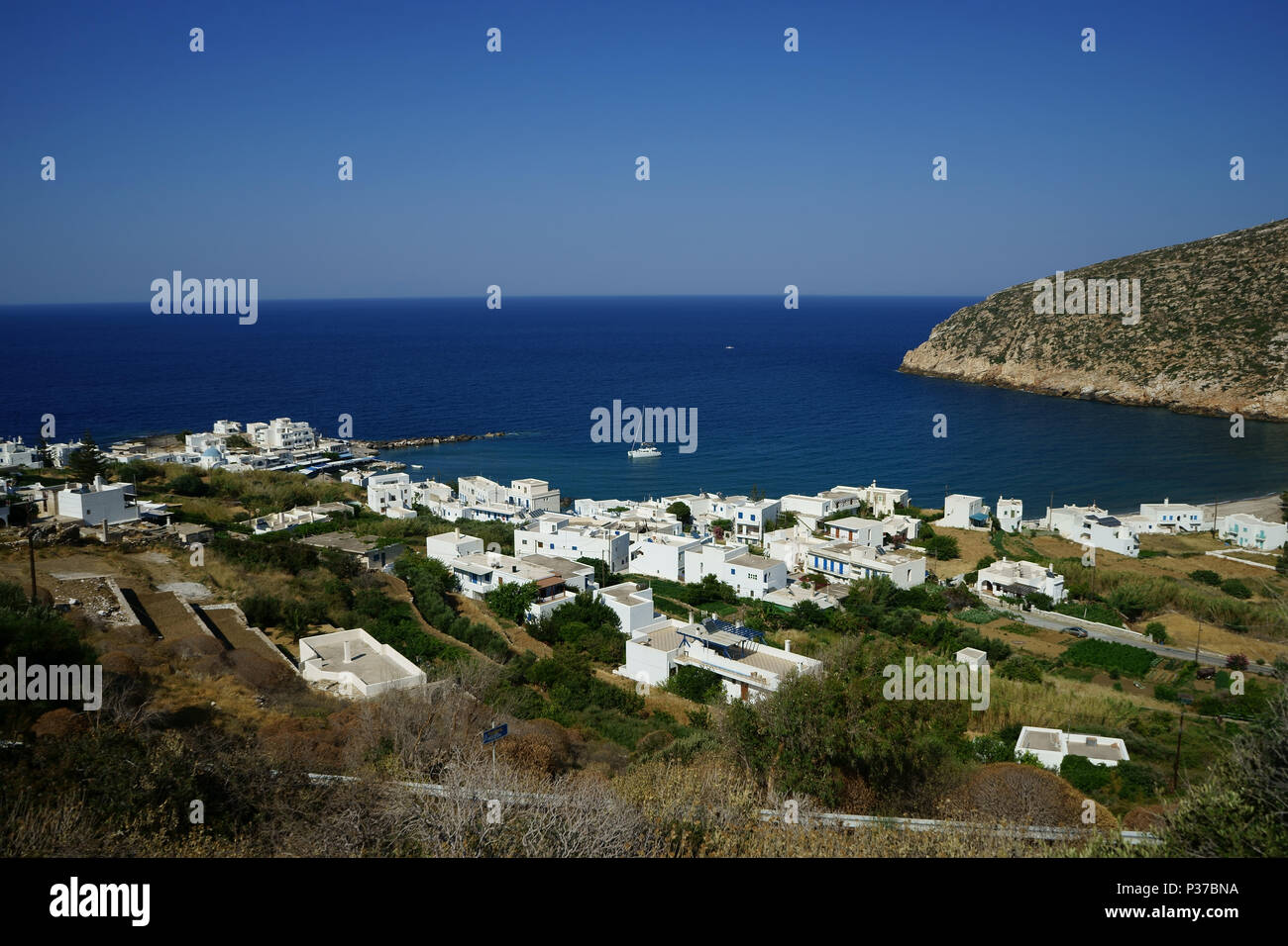 Town Apollona, Island Naxos, Cyclades, Greece Stock Photo