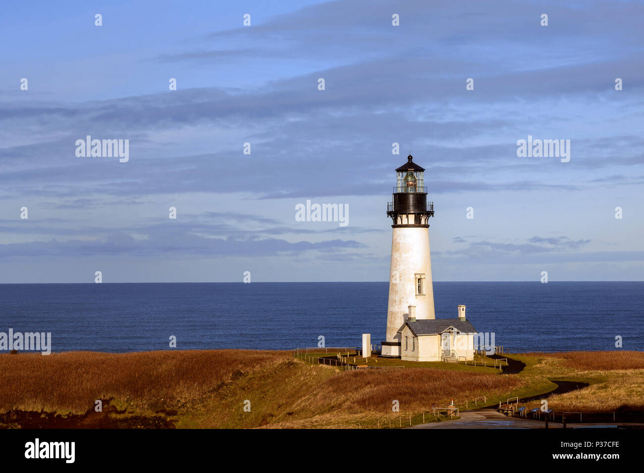 OR02489-00...OREGON - Yaquina Head Lighthouse in Oregon Outstanding Natural Area in Yaquina Head State Park. Stock Photo