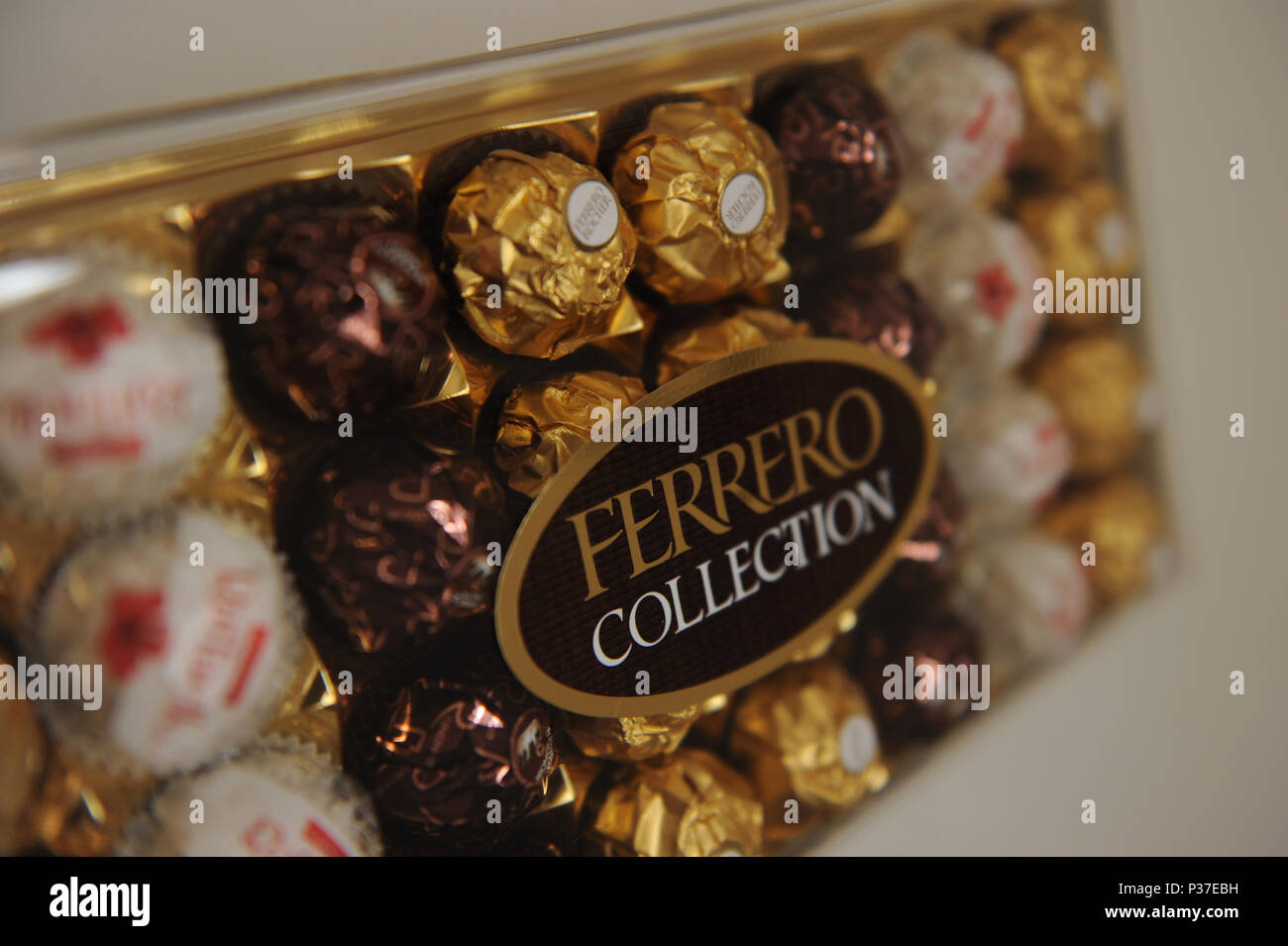 A box of Ferrero Rocher chocolates Stock Photo