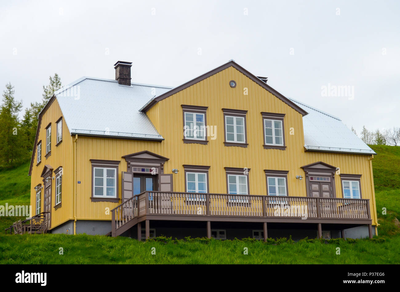 House in Akureyri, Iceland Stock Photo