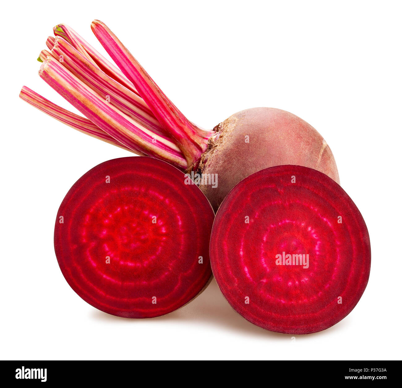 sliced beetroot path isolated Stock Photo - Alamy