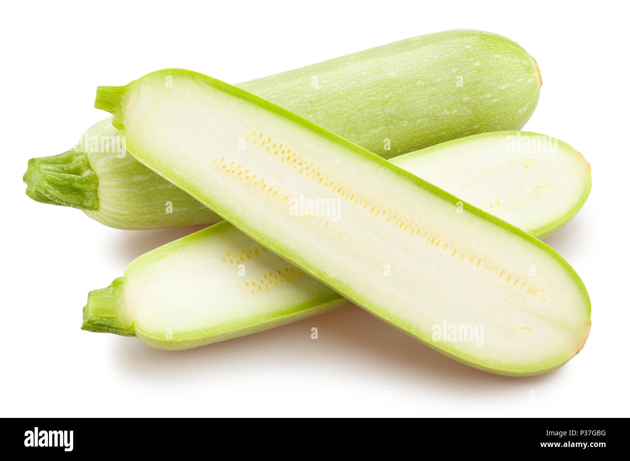 sliced marrow path isolated Stock Photo