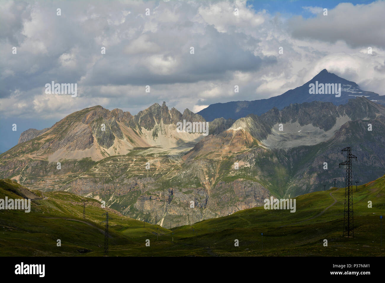 Beautiful landscape on the Route des Grandes Alpes with Col de l'Iseran ...