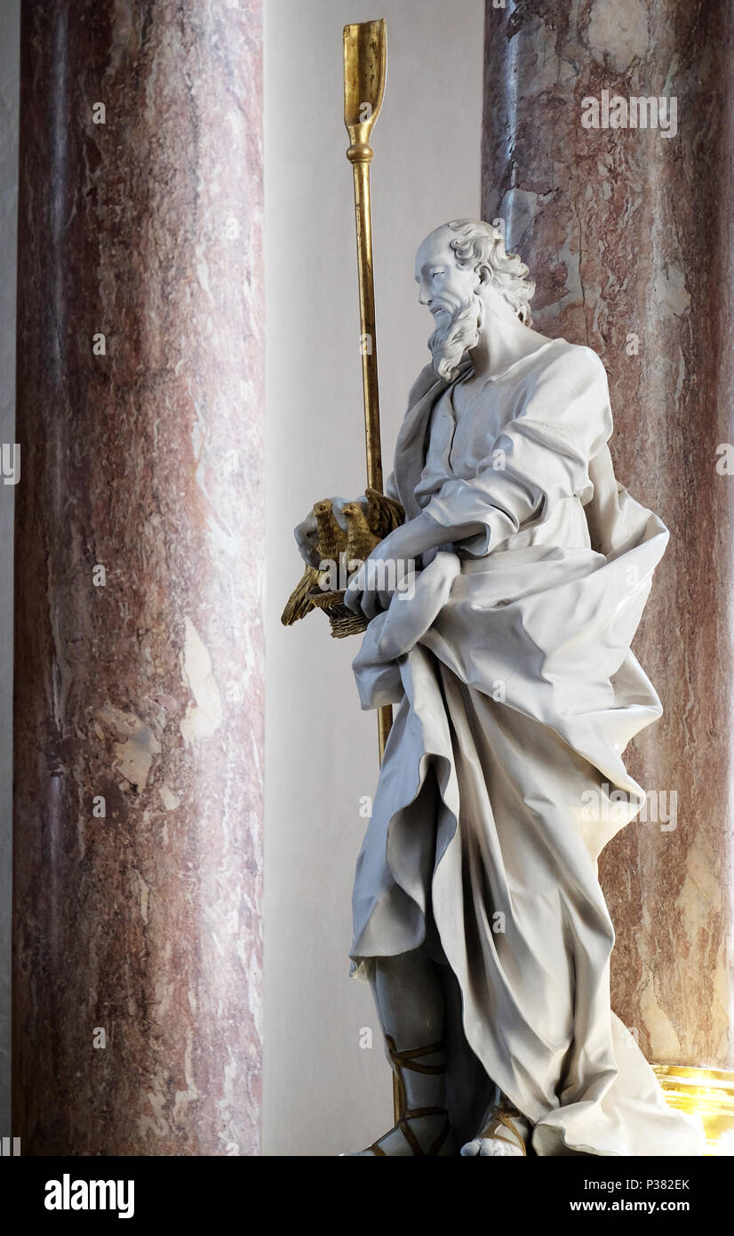 Saint Joachim statue on the main altar in Amorbach Benedictine