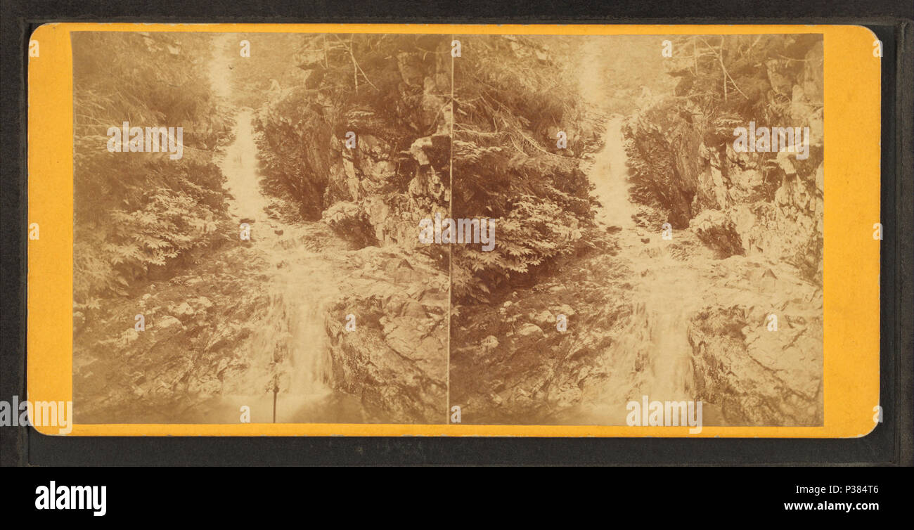 123 Gibbs Falls, White Mts. N.H, from Robert N. Dennis collection of stereoscopic views Stock Photo