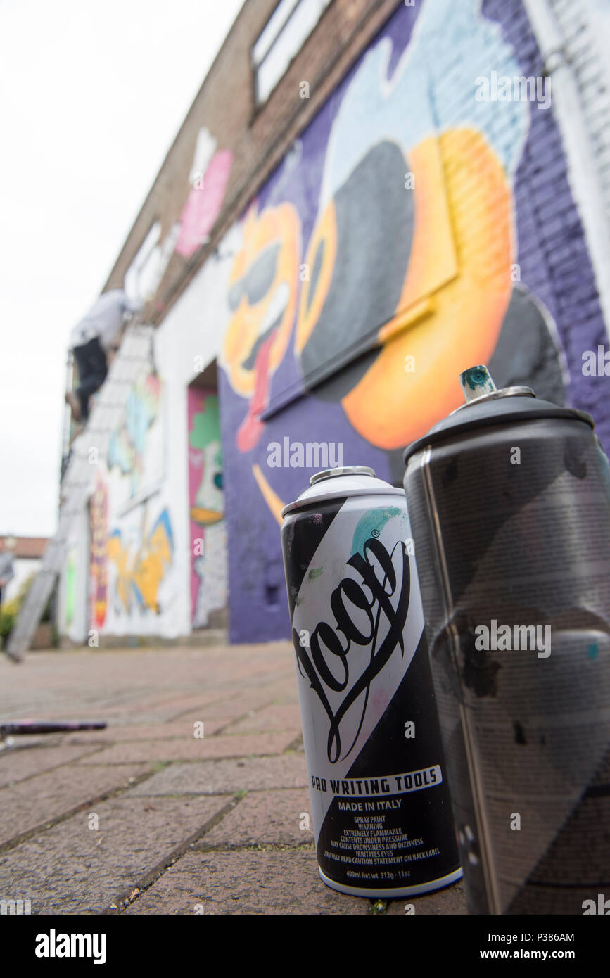 Beeston Street Art Festival on Moore Gate, Beeston Nottinghamshire