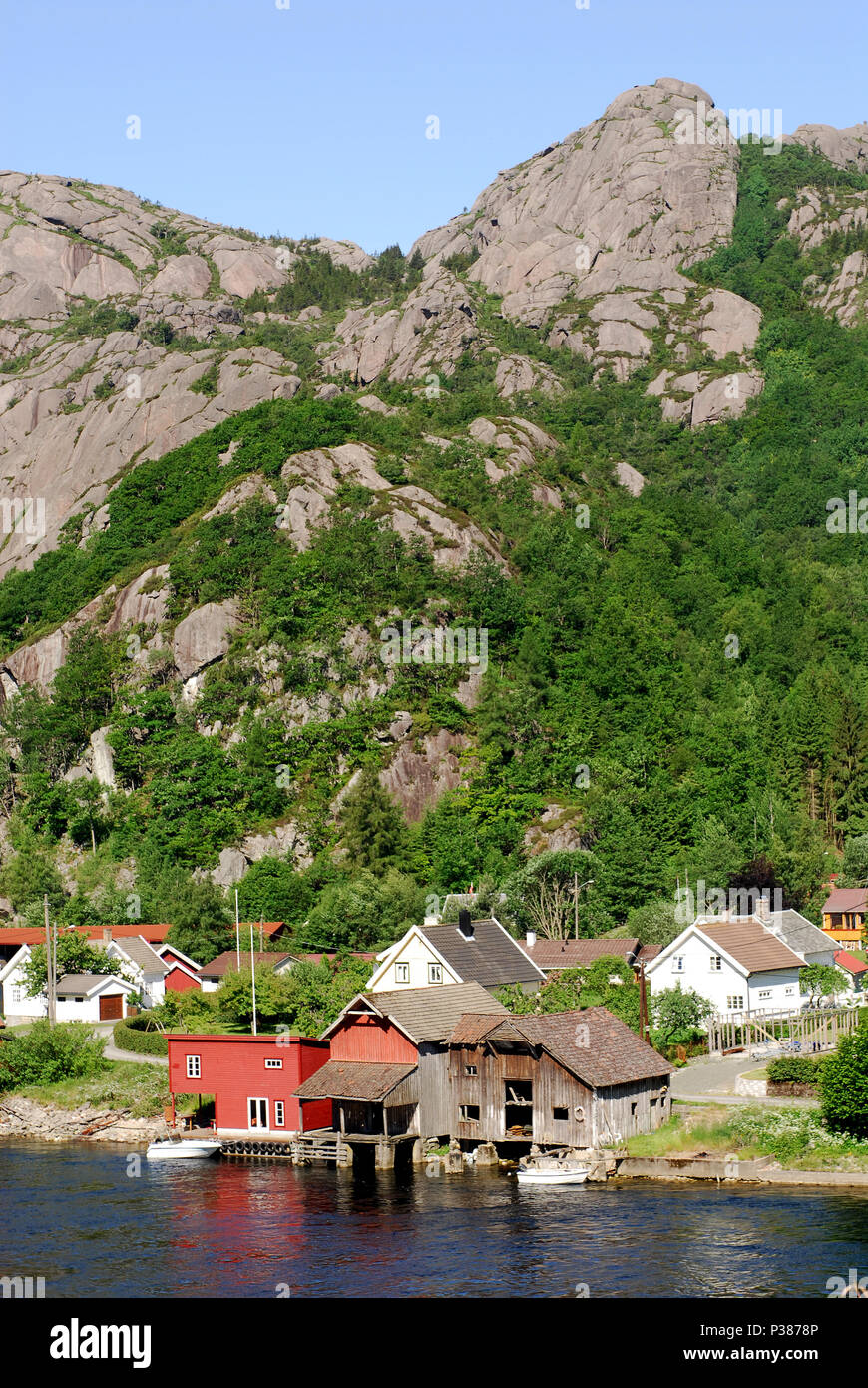 AnaSira, Norway, waterfront property in AnaSira Stock Photo Alamy